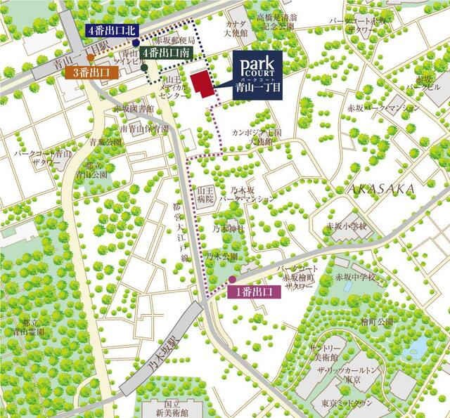 パークコート青山一丁目の地図