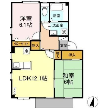 ピュア・ライフ　A棟の間取り