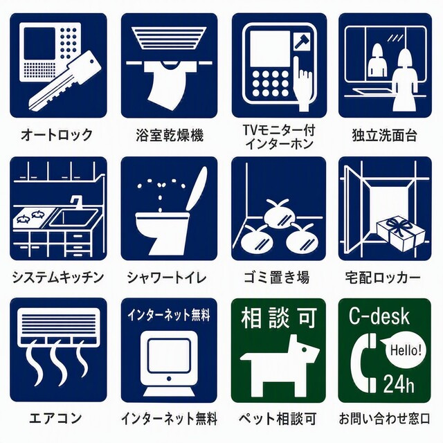 パークキューブ中野Ｎｏｒｔｈのその他|中野_物件設備ピクトグラム