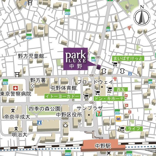 パークリュクス中野の地図
