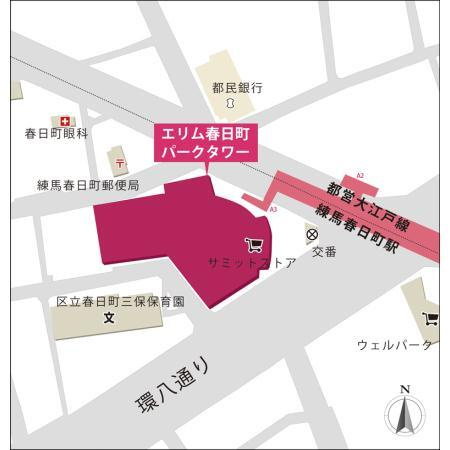 エリム春日町パークタワーの地図