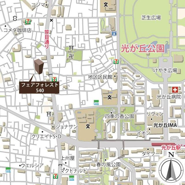 フェアフォレスト５４０の地図