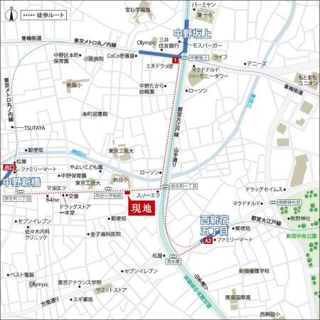 ルーエ中野坂上の地図