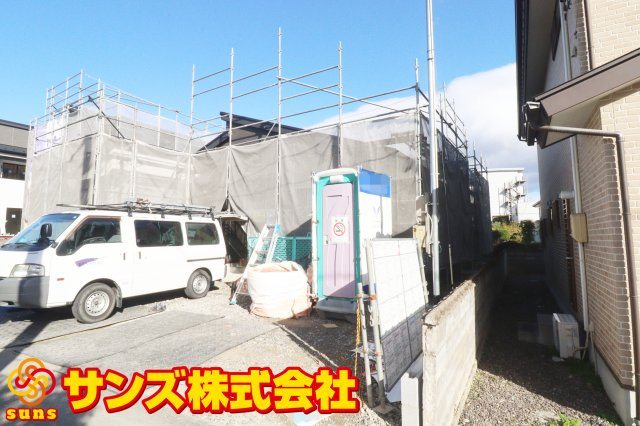 郡山市開成６丁目　　　４号棟　　　開成小学校、郡山第１中学区の外観|南西側から見た外観♪