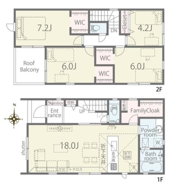 リナージュ新口町 １号棟 ／新築一戸建の間取り