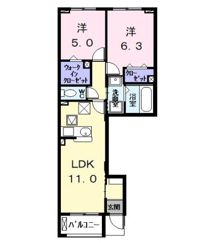 エスポワール　プランタンの間取り