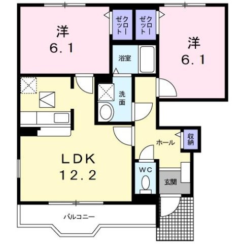 タイムズスクエアⅡの間取り