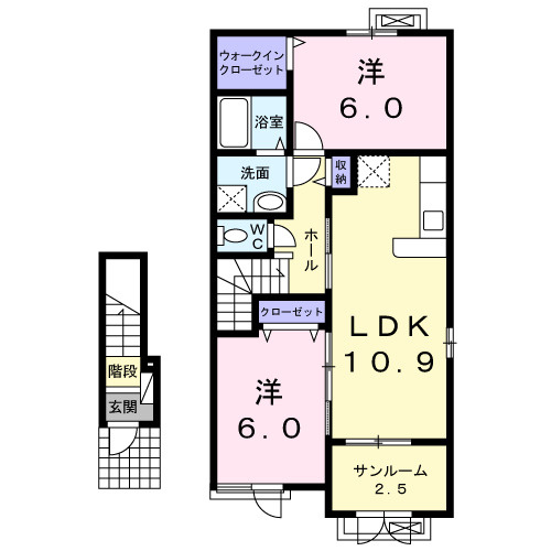 エセックス　レジーナ　Ⅱの間取り