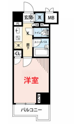 【間取り】 | ルーブル品川南大井弐番館 | 洋室6帖です