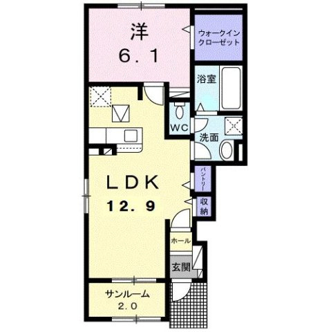 アンソレイエの間取り