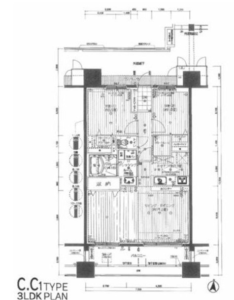 サーパス泉の間取り|＼暮らしにちょうどいい２LDK♪／
地上15階建ての10階部分に位置する２LDK。洋室６．５帖、５帖、１７．２帖LDK。
