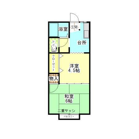寒河江市島東 一棟アパート（2棟一括）の間取り