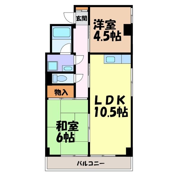 タケセイハイツ道徳の間取り