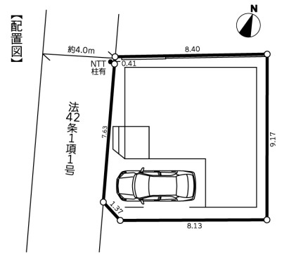 藤沢市鵠沼松が岡４丁目の新築一戸建の区画図