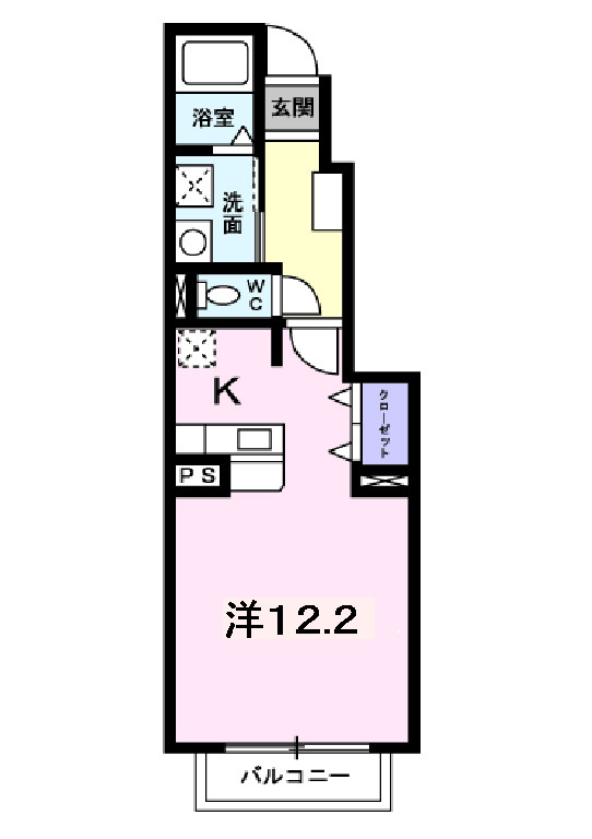 アヴィタシオン　Ｋ－Ⅱ　Ａの間取り