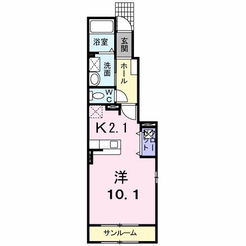 セトル・アンソレイユⅡ　Ａの間取り