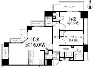 クレストフォルム荒川遊園の間取り