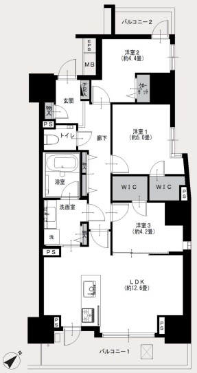 パークハウス文京千石の間取り