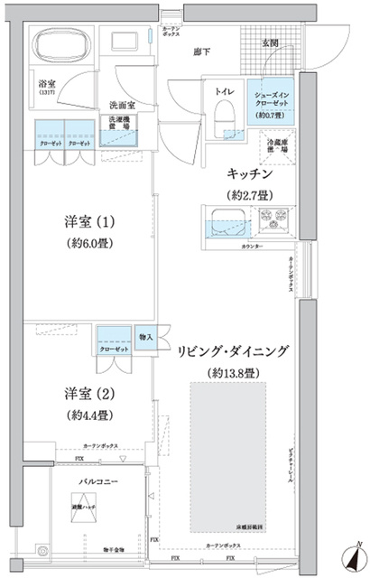 ガーデニエール砧　ＷＥＳＴの間取り