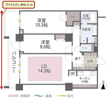 キャナルワーフタワーズEASTの間取り