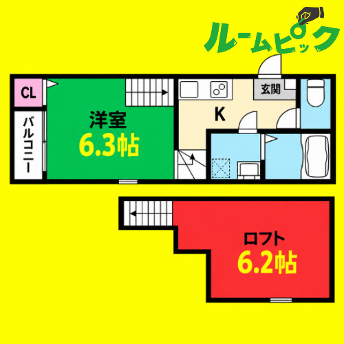 プランドール六番町　名古屋市賃貸　仲介手数料無料の間取り