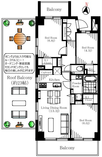メゾン小豆沢公園の間取り