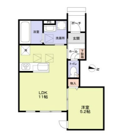 川崎市多摩区宿河原３丁目のアパートの間取り