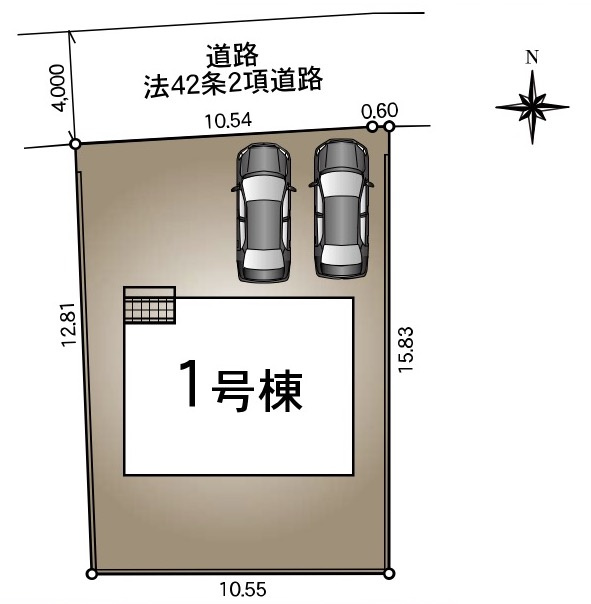 松本市村井町北第１の区画図