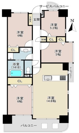 鶴見緑地アーバンコンフォートの間取り