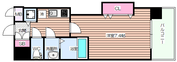 【間取り】 | Luxe江坂Ⅱ