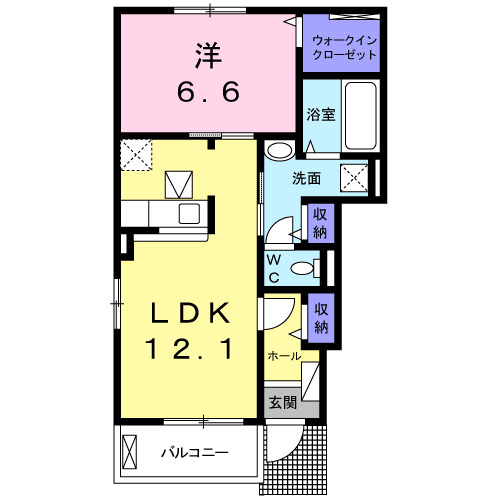 メゾンリヴィエールＡの間取り