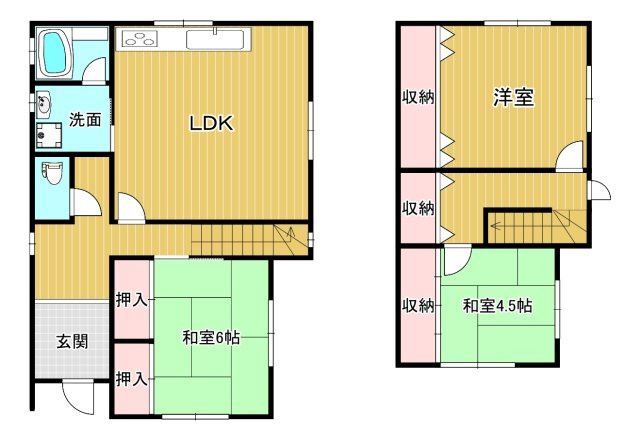 【間取り】 | 唐櫃台貸家