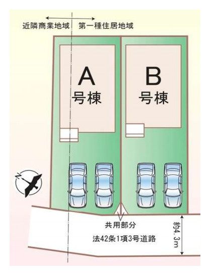 北本市本宿２丁目40番　新築一戸建て　ハートフルタウン　Aの区画図|A号棟