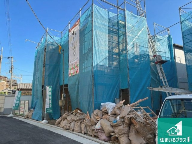 ◆八尾市佐堂町　第1期　新築一戸建ての外観|周辺は落ち着いた街並みの住宅地！子育てがしやすい住環境です！まだ未完成ですが、現地でしかわからない事もございます。是非一度ご覧ください。