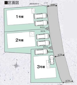 八尾市佐堂町　第1期　新築一戸建ての区画図|全3区画