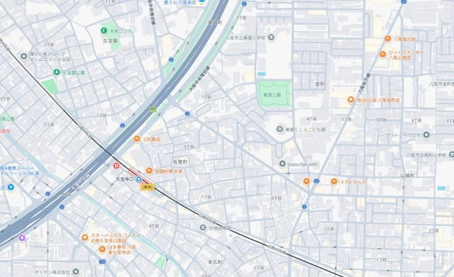 八尾市佐堂町　第1期　新築一戸建ての地図