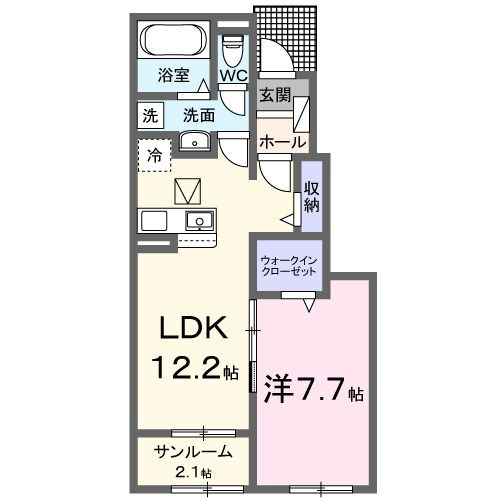 アヴニールやぶなみⅡの間取り