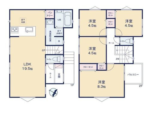 【横浜市戸塚区汲沢町426-6全5棟新築戸建て】★仲介手数料無料★（深谷小学校・汲沢中学校）の間取り