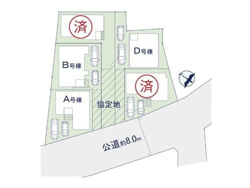 【横浜市戸塚区汲沢町426-6全5棟新築戸建て】★仲介手数料無料★（深谷小学校・汲沢中学校）の区画図