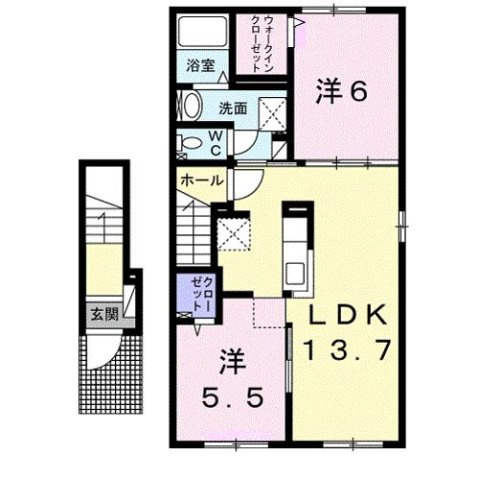 ヴィラＫ　Ⅴの間取り