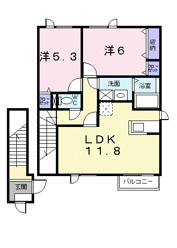 サンパティーク　のぞみＡの間取り