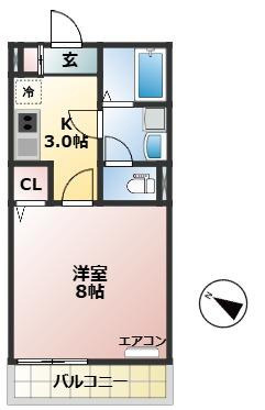 Belle Sweet Ⅱ号館の間取り
