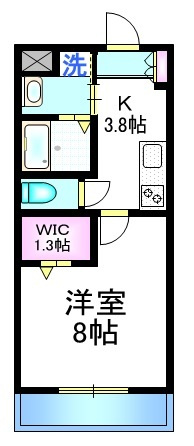 Ｃｌａｓｓｉｃ　Ｇａｒｄｅｎ２の間取り|★ウォークインクローゼット付きの１Ｋタイプ★