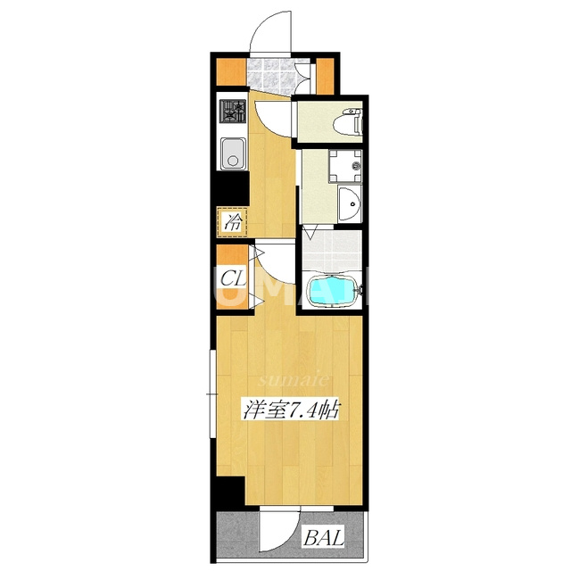 グローリア十条の間取り|2面採光の角部屋です☆