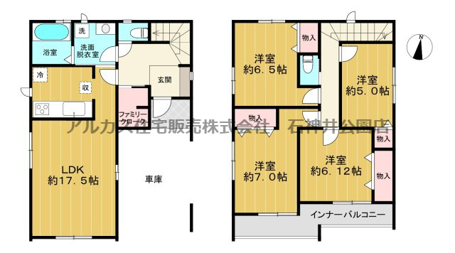 板橋区前野町４丁目　新築一戸建　都営三田線　志村三丁目の間取り