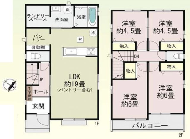 【間取り】 | 北本市本宿2丁目40番　新築戸建　全2棟　A号棟