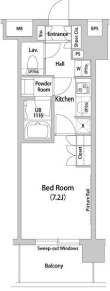 Ｗｏｒｌｄ Ｒｅｓｉｄｅｎｃｅ 大手町の間取り|間取りです。