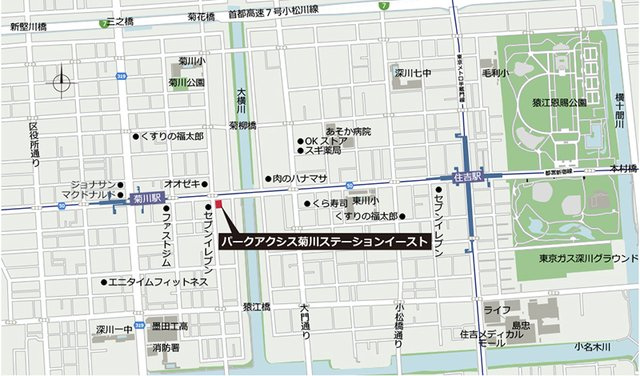パークアクシス菊川ステーションイーストの地図