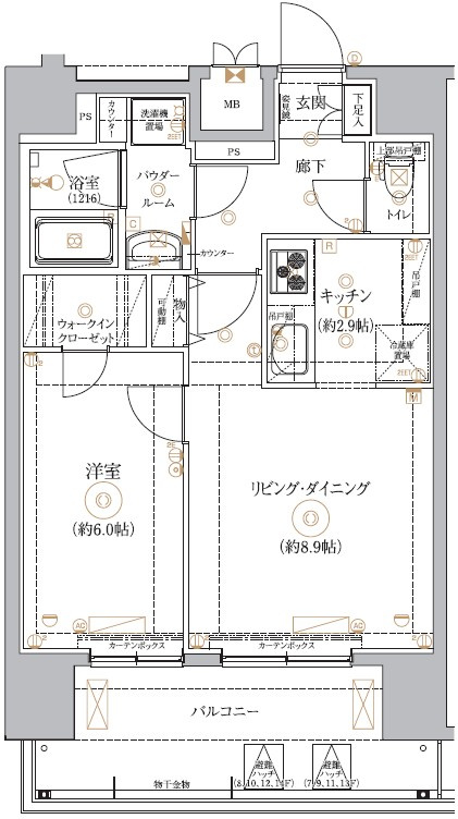 GENOVIA南千住Ⅸskygardenの間取り