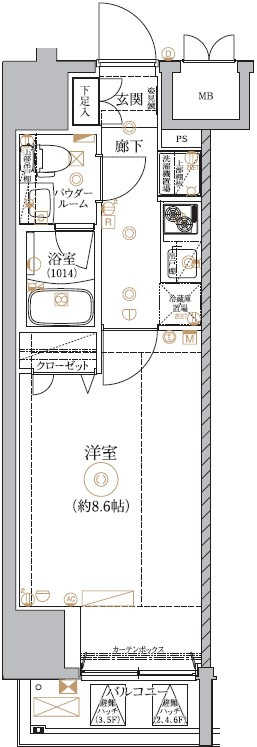 GENOVIA南千住Ⅸskygardenの間取り